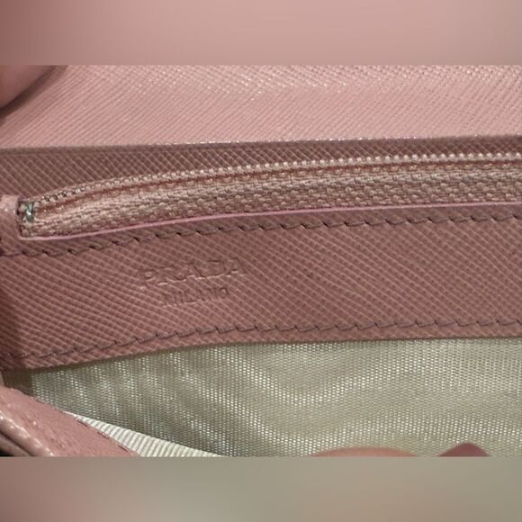 Prada Saffiano Leather Blush Pink Women's Continental Wallet with COA - Picture 13 of 16